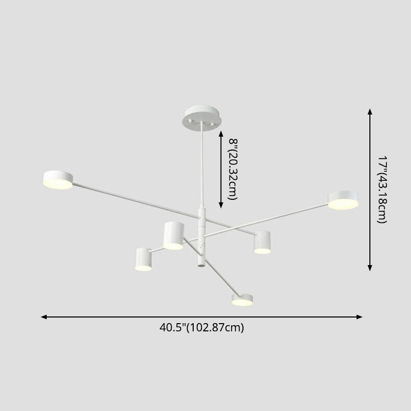 Starburst Ceiling Chandelier Contemporary Metal Light Fixture - Rebooters