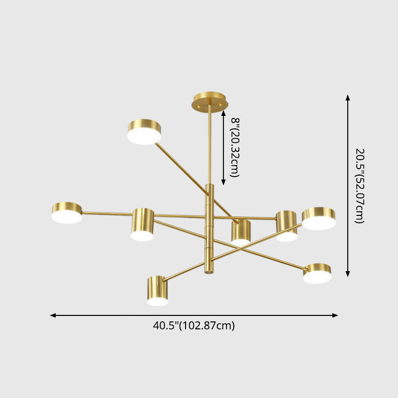 Starburst Ceiling Chandelier Contemporary Metal Light Fixture - Rebooters