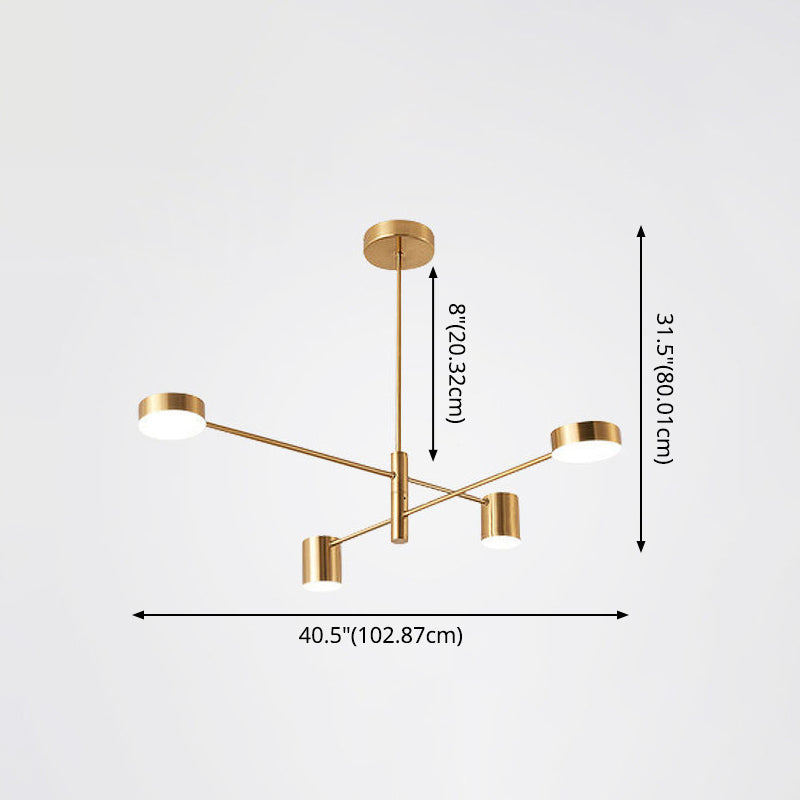 Starburst Ceiling Chandelier Contemporary Metal Light Fixture - Rebooters
