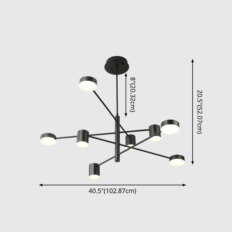 Starburst Ceiling Chandelier Contemporary Metal Light Fixture - Rebooters