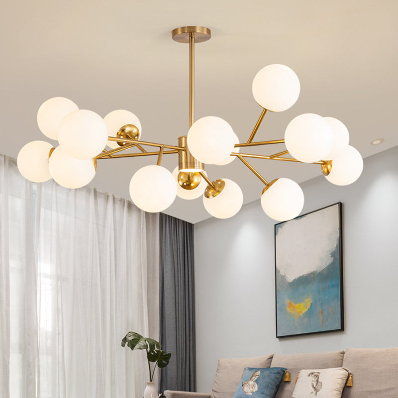 Globe Chandelier Pendant Light Contemporary Style Glass Fixtures - Rebooters