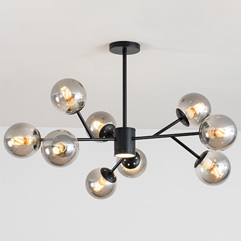 Globe Chandelier Pendant Light Contemporary Style Glass Fixtures - Rebooters