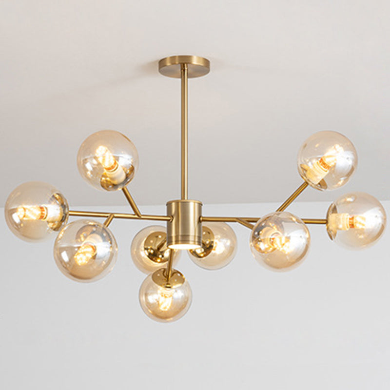 Globe Chandelier Pendant Light Contemporary Style Glass Fixtures - Rebooters