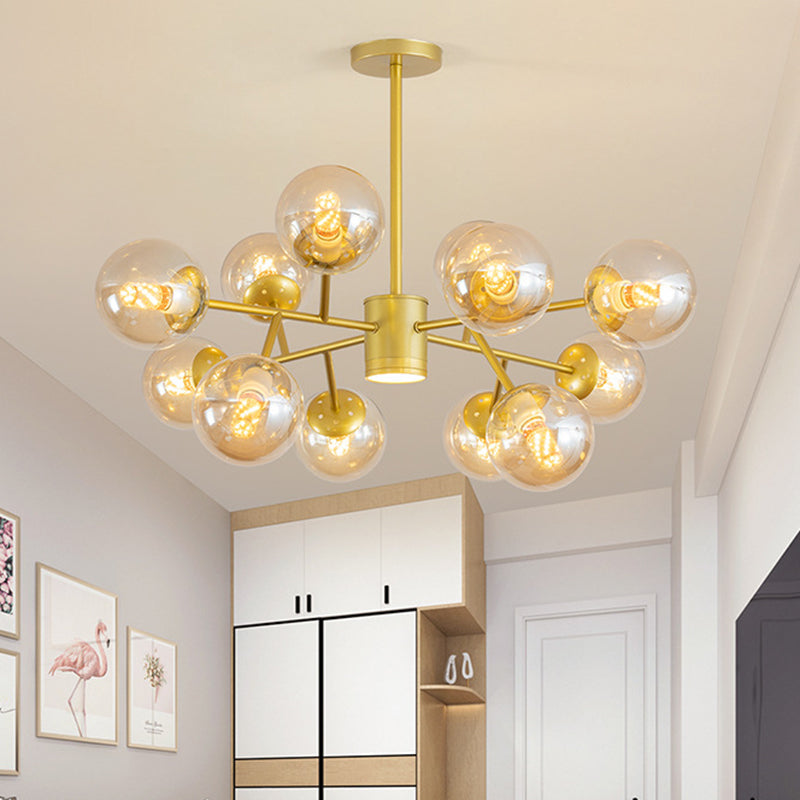 Globe Chandelier Pendant Light Contemporary Style Glass Fixtures - Rebooters