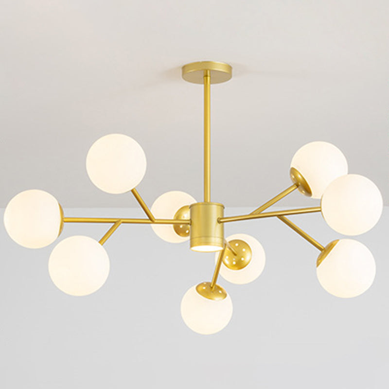 Globe Chandelier Pendant Light Contemporary Style Glass Fixtures - Rebooters