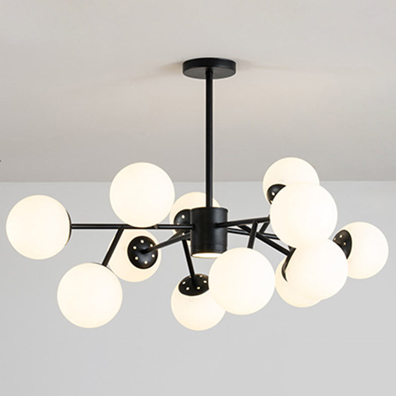 Globe Chandelier Pendant Light Contemporary Style Glass Fixtures - Rebooters