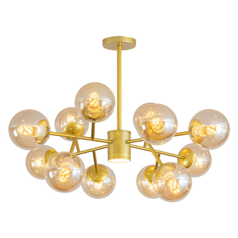 Globe Chandelier Pendant Light Contemporary Style Glass Fixtures - Rebooters