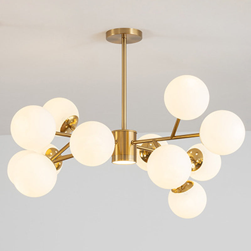 Globe Chandelier Pendant Light Contemporary Style Glass Fixtures - Rebooters