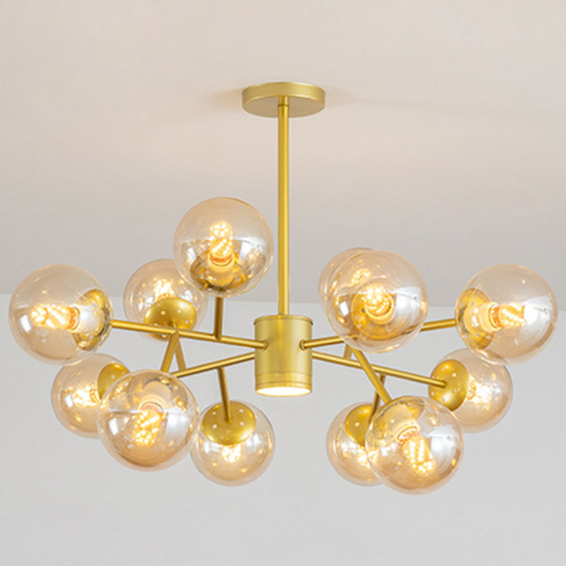 Globe Chandelier Pendant Light Contemporary Style Glass Fixtures - Rebooters