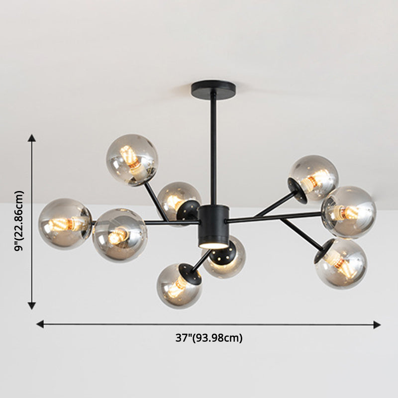 Globe Chandelier Pendant Light Contemporary Style Glass Fixtures - Rebooters