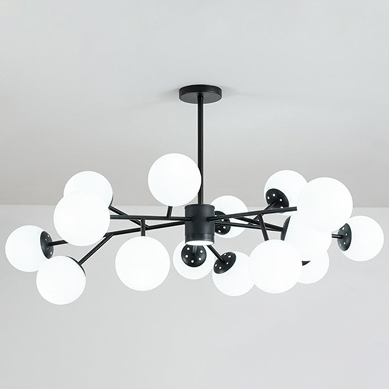 Globe Chandelier Pendant Light Contemporary Style Glass Fixtures - Rebooters