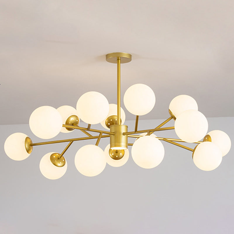 Globe Chandelier Pendant Light Contemporary Style Glass Fixtures - Rebooters