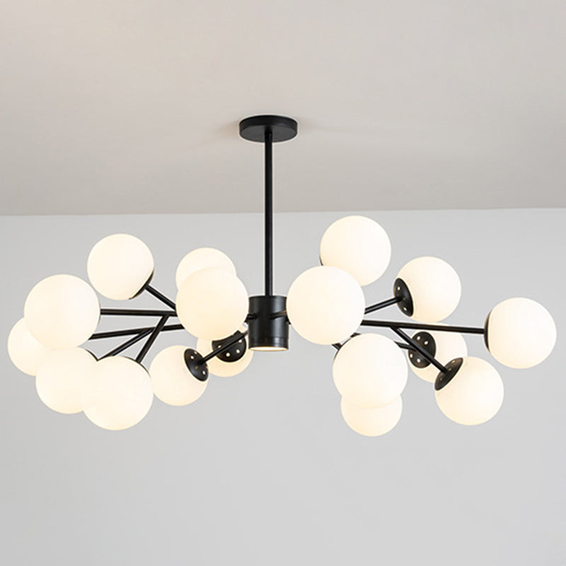 Globe Chandelier Pendant Light Contemporary Style Glass Fixtures - Rebooters