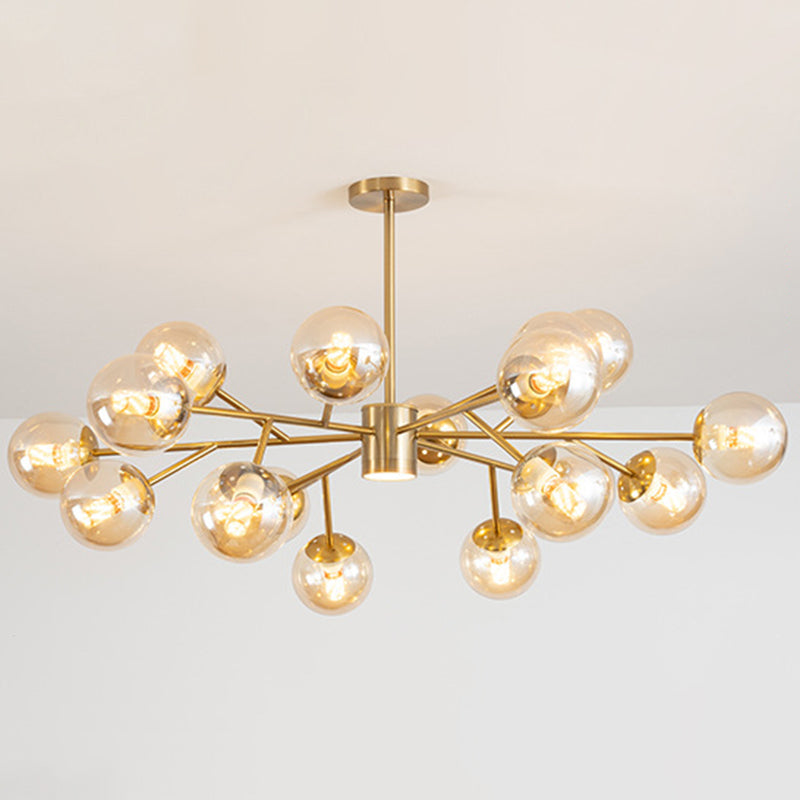 Globe Chandelier Pendant Light Contemporary Style Glass Fixtures - Rebooters