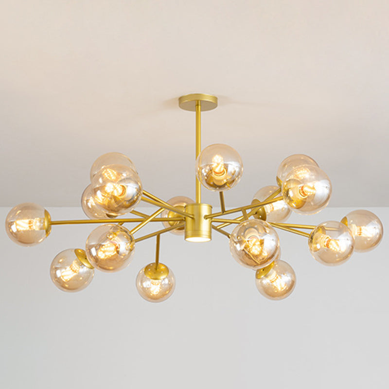 Globe Chandelier Pendant Light Contemporary Style Glass Fixtures - Rebooters