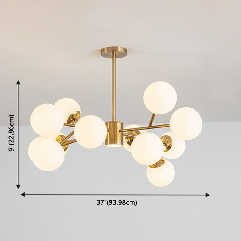 Globe Chandelier Pendant Light Contemporary Style Glass Fixtures - Rebooters