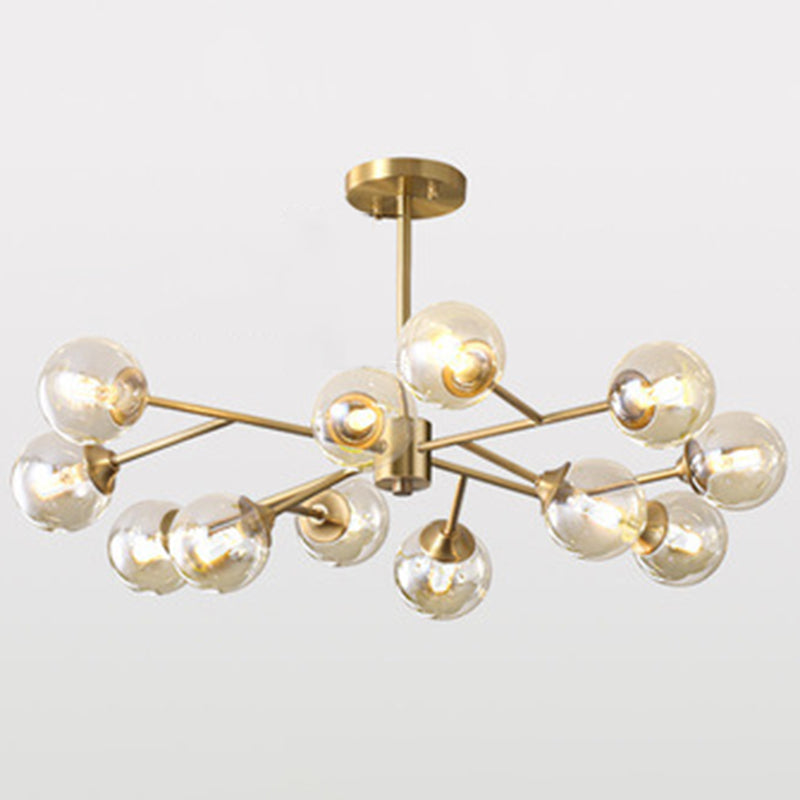 Globe-Shaped Chandelier Lighting Fixtures Modern Glass Light - Rebooters