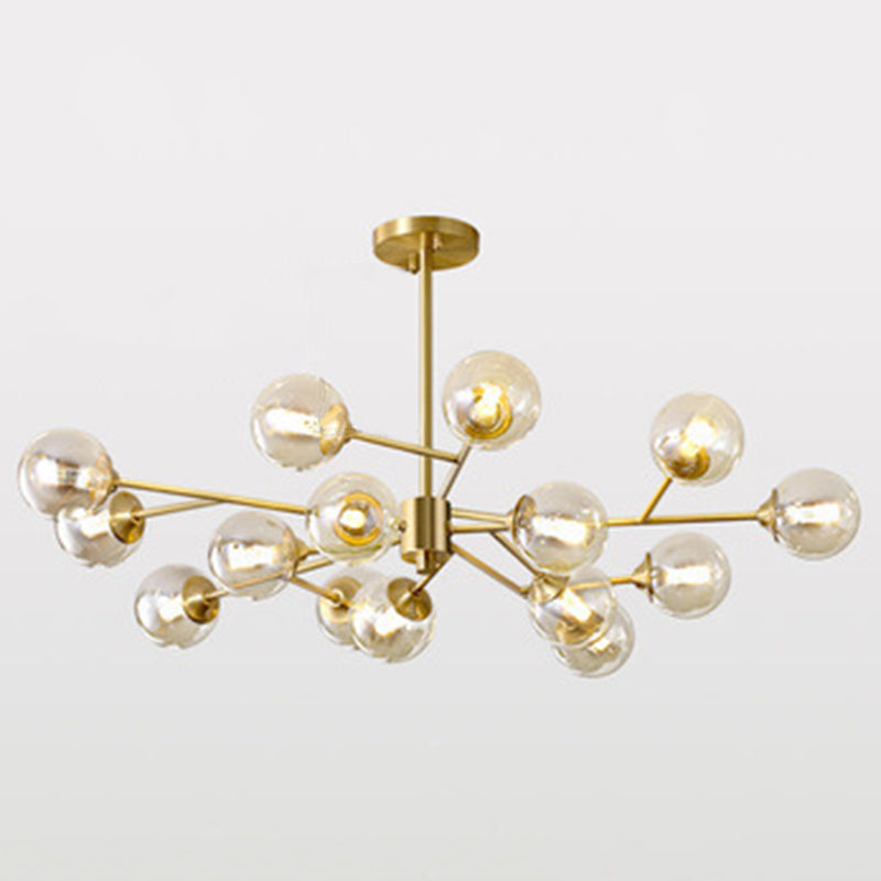 Globe-Shaped Chandelier Lighting Fixtures Modern Glass Light - Rebooters