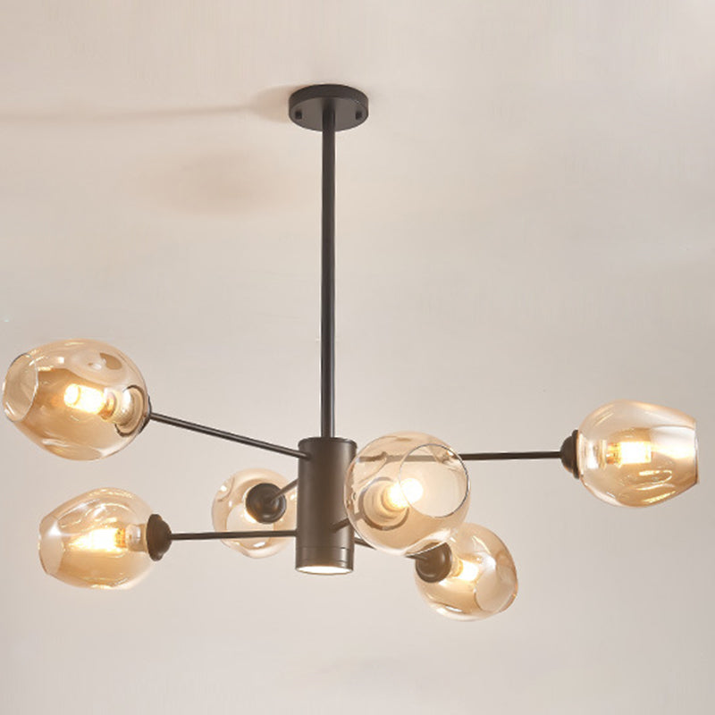 Globe Chandelier Pendant Light Contemporary Style Glass Fixtures - Rebooters