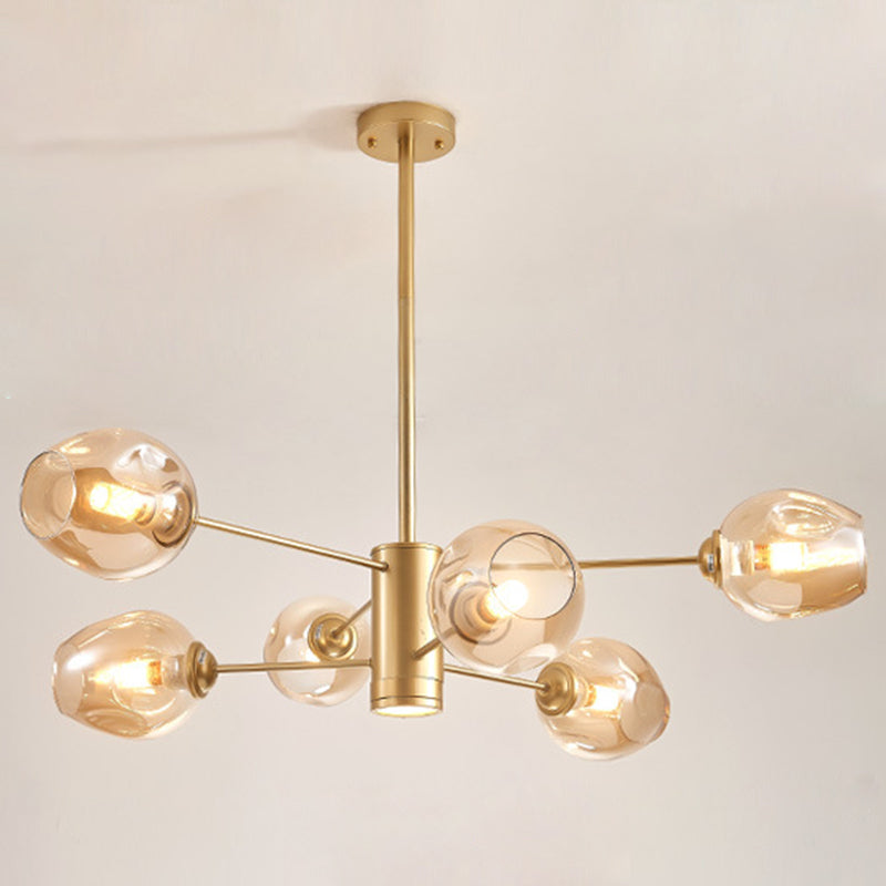 Globe Chandelier Pendant Light Contemporary Style Glass Fixtures - Rebooters