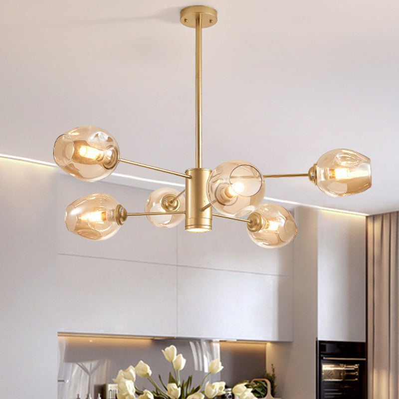 Globe Chandelier Pendant Light Contemporary Style Glass Fixtures - Rebooters