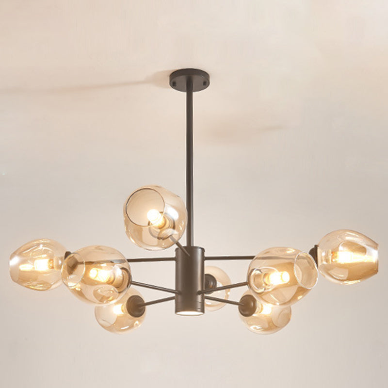 Globe Chandelier Pendant Light Contemporary Style Glass Fixtures - Rebooters