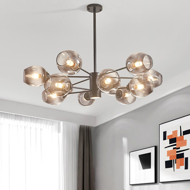 Globe Chandelier Pendant Light Contemporary Style Glass Fixtures - Rebooters