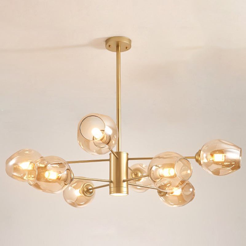 Globe Chandelier Pendant Light Contemporary Style Glass Fixtures - Rebooters