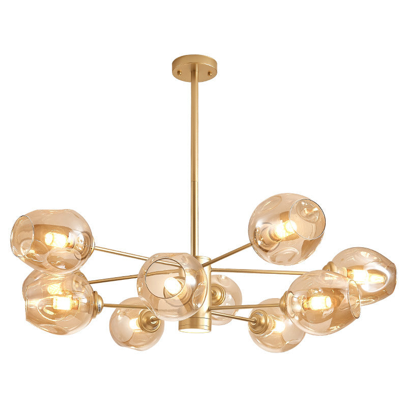 Globe Chandelier Pendant Light Contemporary Style Glass Fixtures - Rebooters