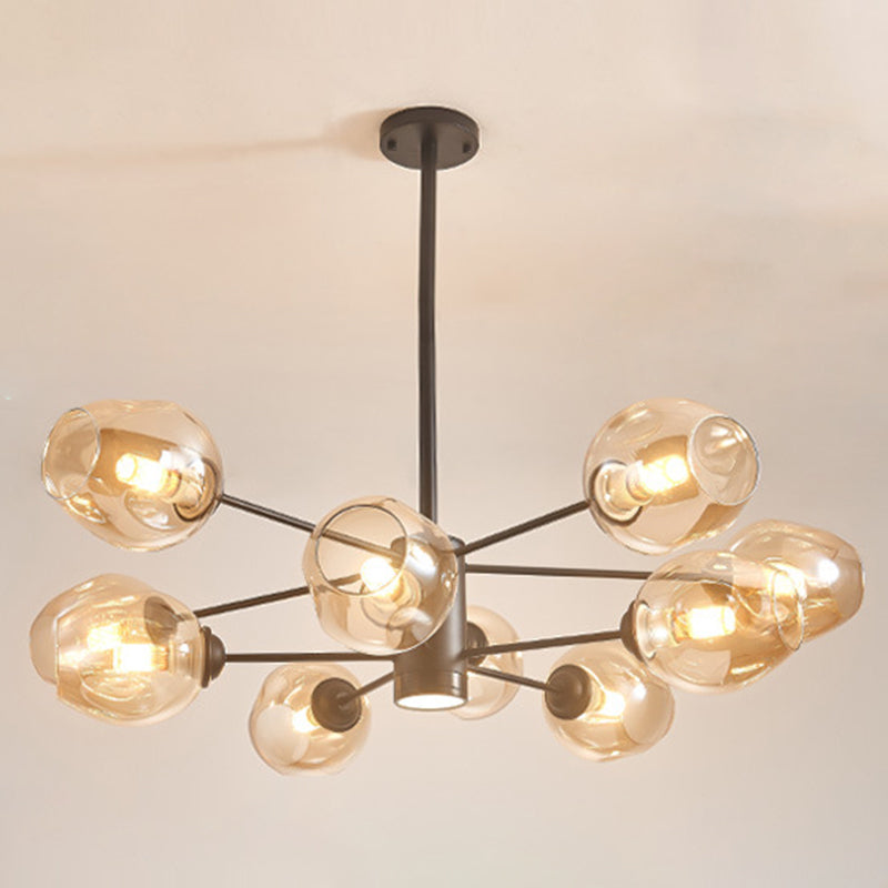 Globe Chandelier Pendant Light Contemporary Style Glass Fixtures - Rebooters