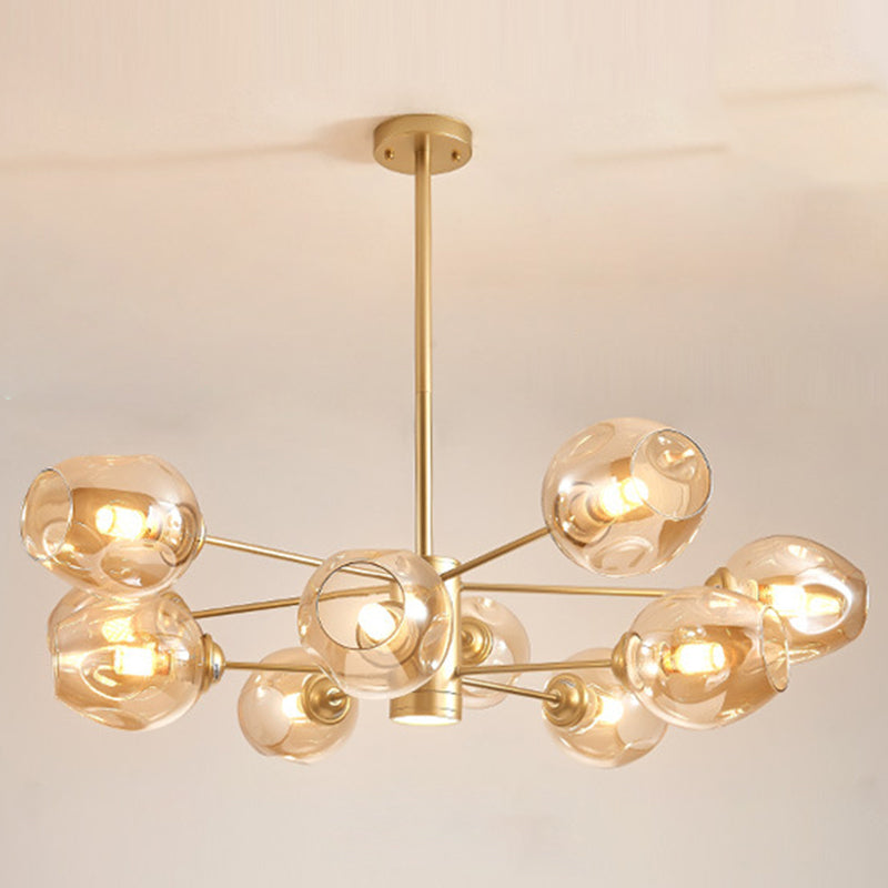 Globe Chandelier Pendant Light Contemporary Style Glass Fixtures - Rebooters