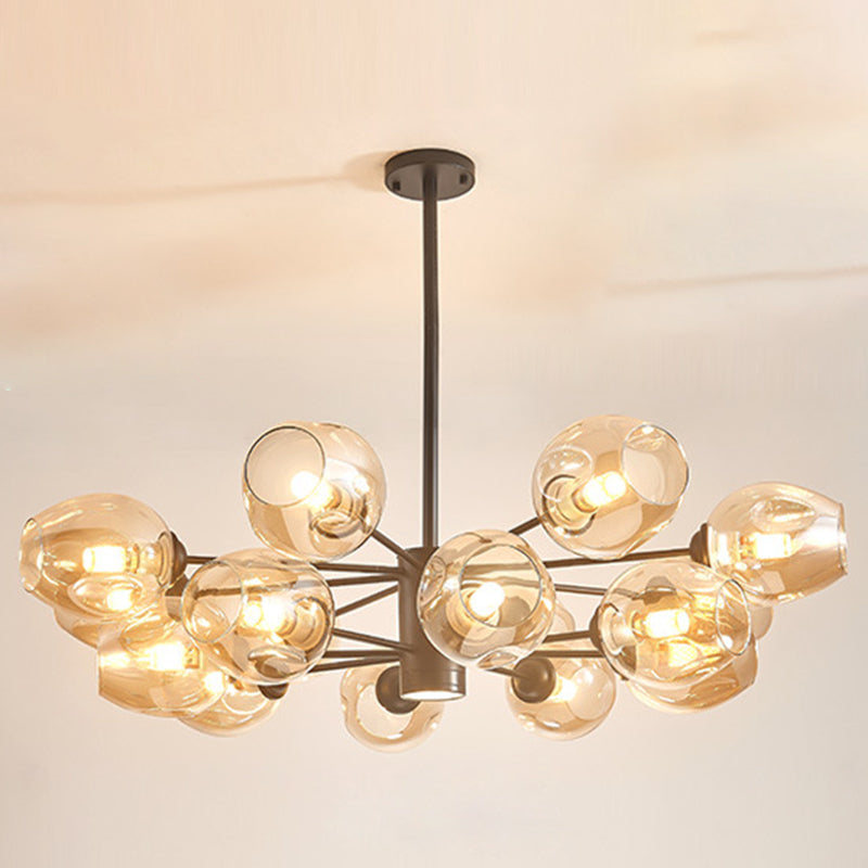 Globe Chandelier Pendant Light Contemporary Style Glass Fixtures - Rebooters