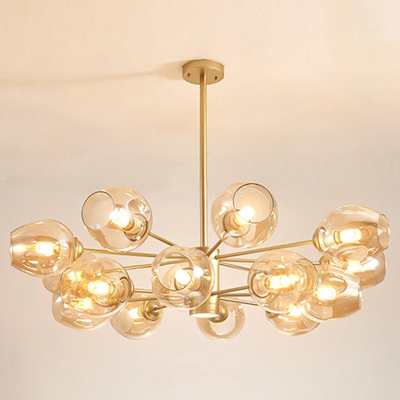 Globe Chandelier Pendant Light Contemporary Style Glass Fixtures - Rebooters