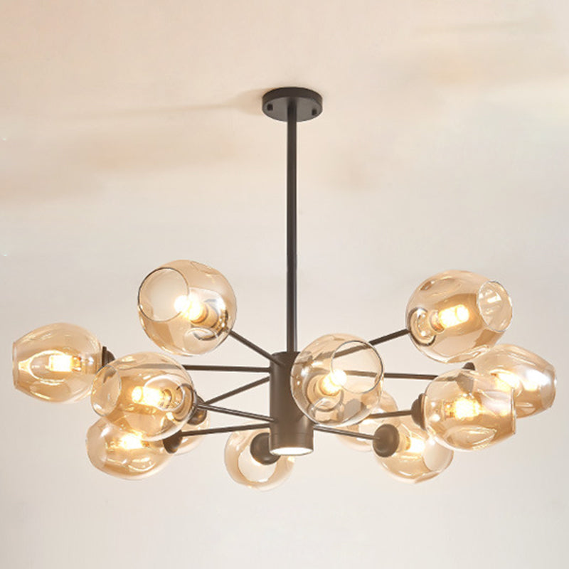 Globe Chandelier Pendant Light Contemporary Style Glass Fixtures - Rebooters