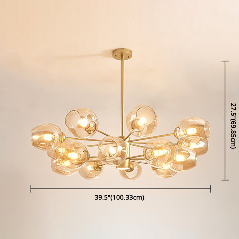 Globe Chandelier Pendant Light Contemporary Style Glass Fixtures - Rebooters