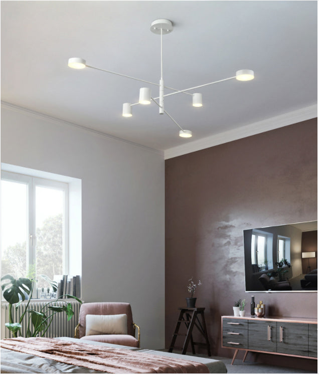 Starburst Ceiling Chandelier Contemporary Metal Light Fixture - Rebooters