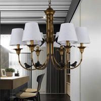 3/6/8 Lights Suspension Pendant Rustic Cone Fabric Chandelier - Rebooters