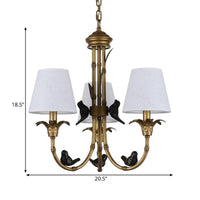 3/6/8 Lights Suspension Pendant Rustic Cone Fabric Chandelier - Rebooters