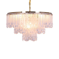 16"/23.5" W Frosted Glass Tiered Chandelier Light Modernist - Rebooters