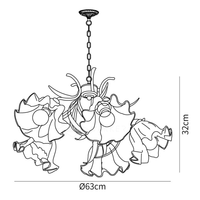 Vintage Bell Orchid Living Room Chandelier Design Light | Rebooters - Rebooters