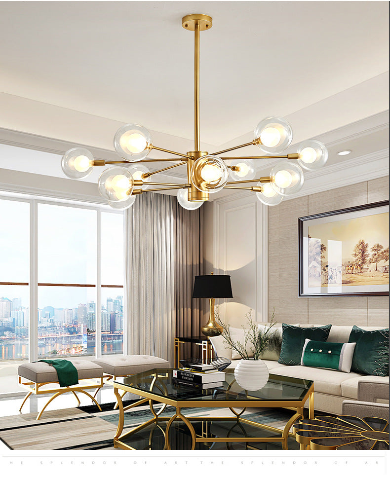 Globe Suspension Hanging Pendant Light Modern Style Chandelier - Rebooters