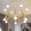 Solid Wooden Spider-shaped Chandelier Light Adjustable Dining Room Lamp - Rebooters