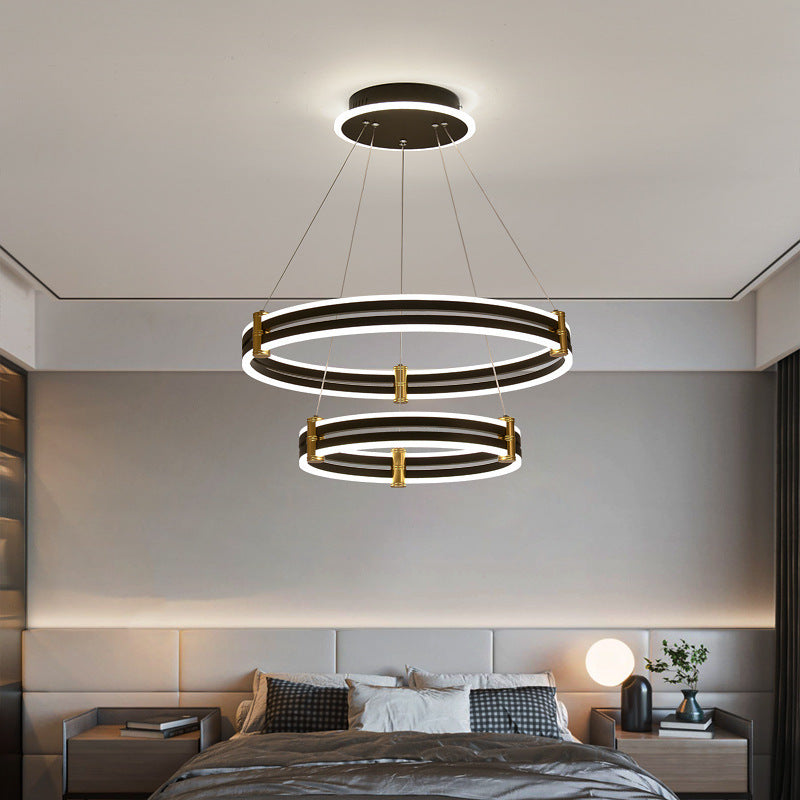 Modern Ring LED Chandelier 3 Color Light Adjustable - Rebooters