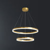 Modern Simplicity Ring-shaped LED Chandelier Brass Tiered - Rebooters