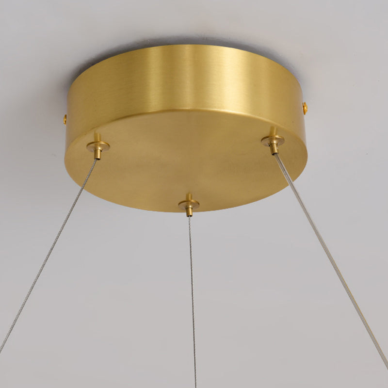 Modern Simplicity Ring-shaped LED Chandelier Brass Tiered - Rebooters