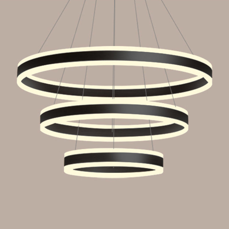 23.6" 31.5" 39.3" Diameter 3-Tiered LED Chandelier - Rebooters