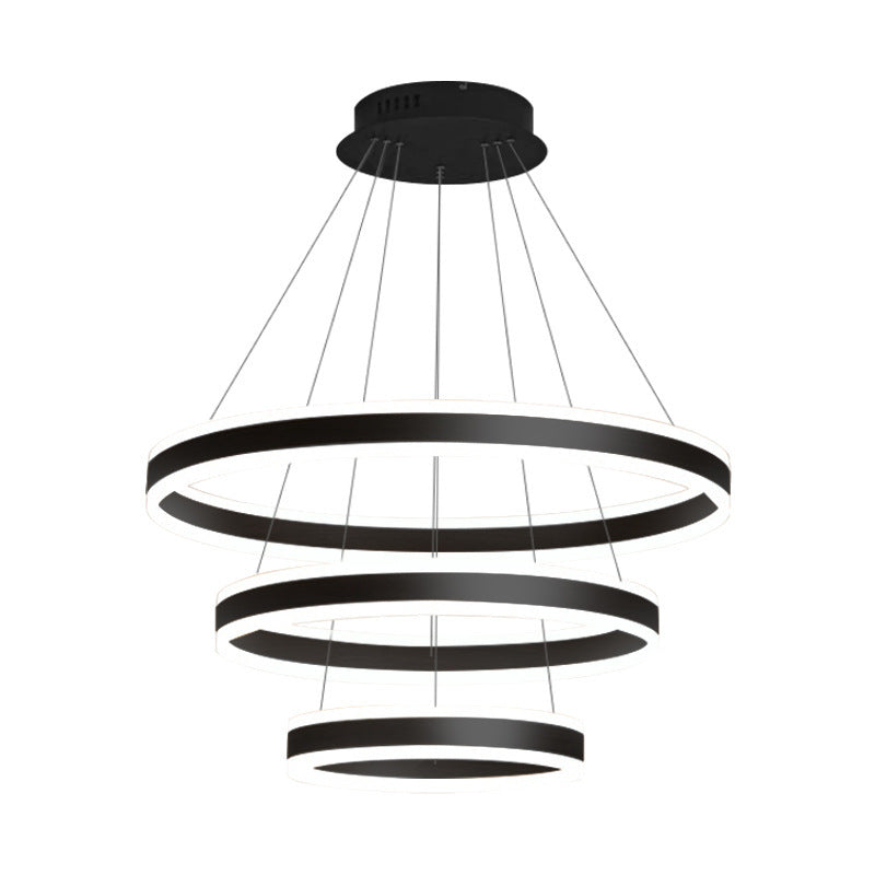 23.6" 31.5" 39.3" Diameter 3-Tiered LED Chandelier - Rebooters