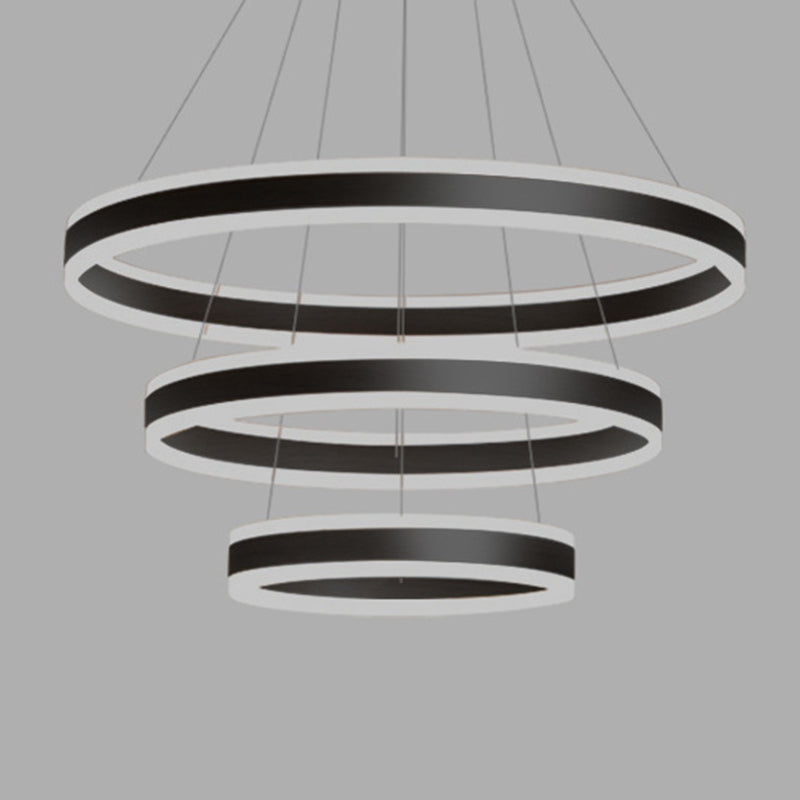 23.6" 31.5" 39.3" Diameter 3-Tiered LED Chandelier - Rebooters