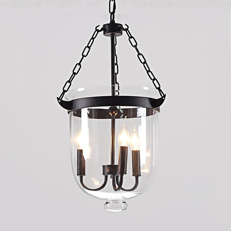 Transparent Glass 3-Light Pendant Lamp for Dining Room - Rebooters