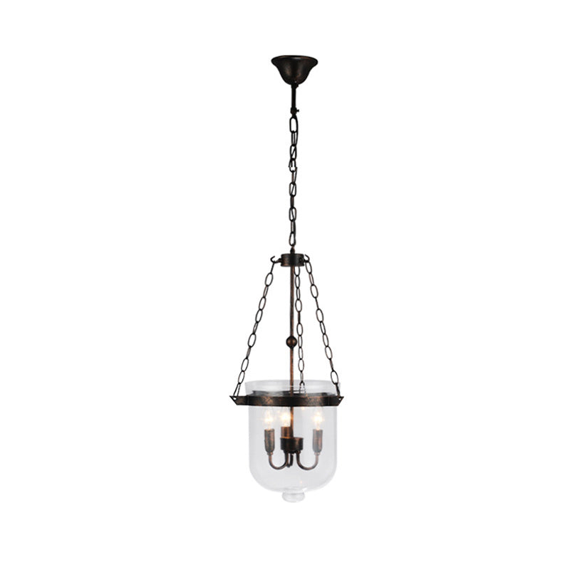 Transparent Glass 3-Light Pendant Lamp for Dining Room - Rebooters